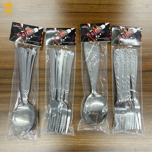 Set di posate in acciaio inossidabile 20g a basso prezzo in Indonesia cucchiai grandi e forchetta cucchiaio per miele per promozioni o regali - Product Image 1
