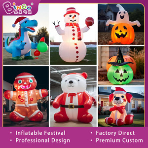 Squelette gonflable publicitaire, modèle de crâne, clown effrayant, tête de fantôme géante gonflable à LED pour <span class=keywords><strong>d</strong></span>écoration de fête en extérieur - Product Image 6