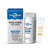 Bandelettes de test d'eau de piscine 7 en 1, testent la dureté totale, le chlore libre, le chlore total, l'acide cyanurique, le TA et le pH pour la natation