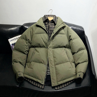 Veste d'hiver pour homme, style court, couleur unie, simple, chaude, vêtements d'hiver de luxe légers