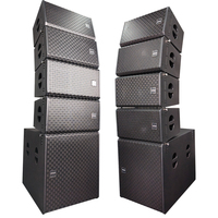 Sistema de Altavoces Line Array Profesional Activo y Pasivo Completo con Subwoofer de Graves de 10 y 18 Pulgadas para Conciertos al Aire Libre, Escenarios Colgantes e Iglesias