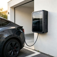 Boîtier de chargeur EV extérieur étanche ODM OEM, station de recharge pour véhicules électriques à montage mural, en acier inoxydable avec revêtement en poudre