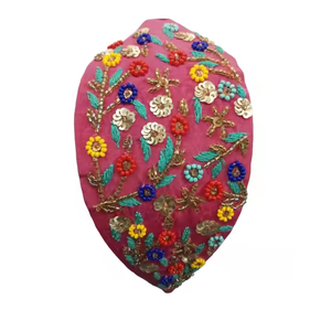 Bandeau perlé à la mode multicolore à la main soirée bandeau de cheveux Design élégant Top qualité produit le plus vendu - Product Image 3