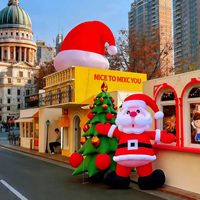 Modelo Inflable Festivo de Santa Claus para Decoraciones Navideñas y Exhibiciones Navideñas al Aire Libre