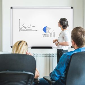 <span class=keywords><strong>Tableau</strong></span> blanc <span class=keywords><strong>magnétique</strong></span> effaçable à sec en matériau argenté Nano/PET/PVC, 36x24 pouces, avec taille <span class=keywords><strong>personnalisable</strong></span> pour la maison/le bureau/l'école - Product Image 6