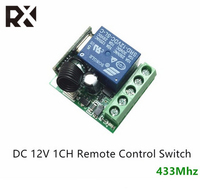 433 Mhz Commutateur de télécommande sans fil universel DC 12V 10A 1CH Module récepteur relais et émetteur RF 433 Mhz Télécommandes