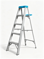 Échelle de travail portable pour l'intérieur, échelle à marches en aluminium certifiée EN131, échelle pliante pour la maison, marches larges antidérapantes