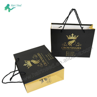 Boîte en papier personnalisée Emballage cadeau avec ruban noir de luxe Boîtes cadeaux d'emballage magnétique Emballage pour ensemble de bonnet en satin pour sac à provisions