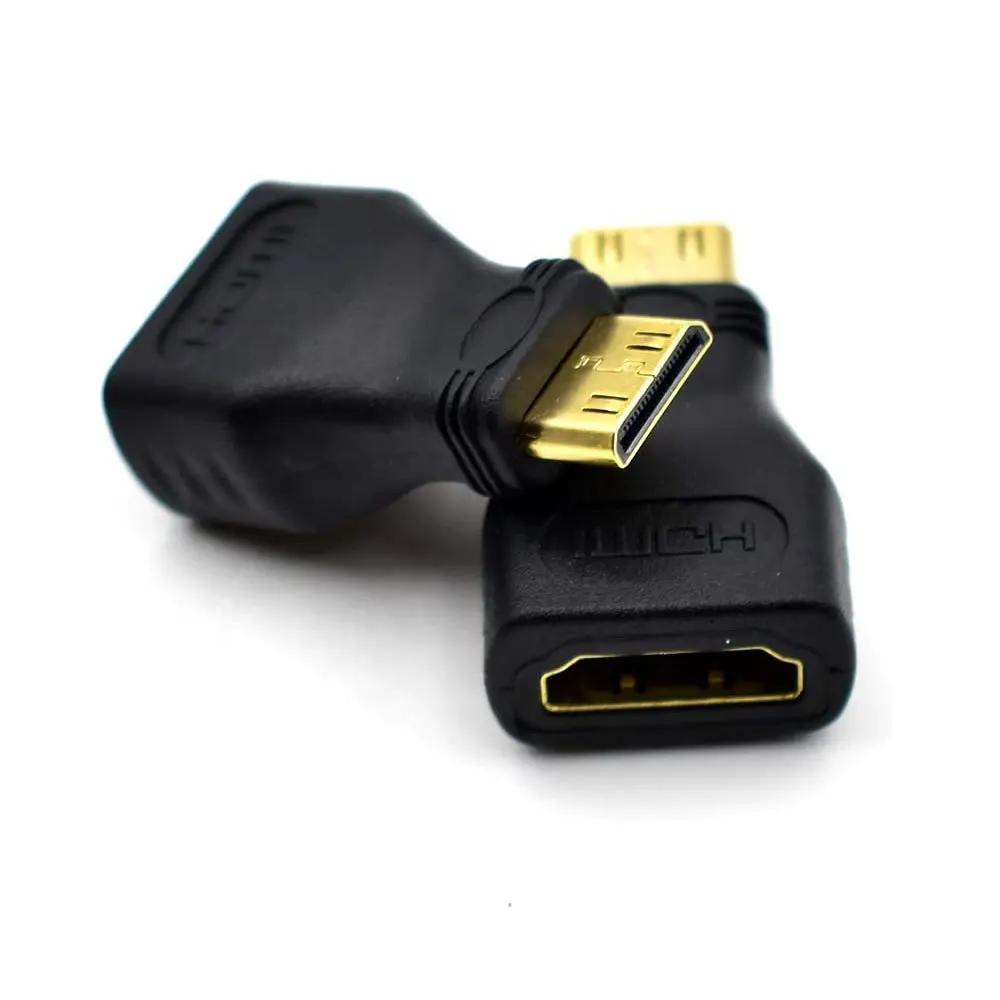 Yüksek kaliteli altın kaplama adaptörü OEM 1080P 3D Mini HDMI HDMI erkek kadın dönüştürücü adaptör kamera dizüstü bilgisayar