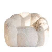 Bestseller - Canapé paresseux compact moderne et minimaliste sans cadre, fauteuil de lecture en tissu pour adulte avec rembourrage en mousse déchiquetée pour salon