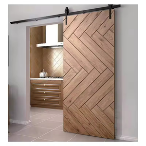 ประตูบานเลื่อนไม้เนื้อแข็งแบบกันน้ำทันสมัยสำหรับอพาร์ทเมนต์ ห้องนอน ห้องครัว ตู้เสื้อผ้า - Product Image 2