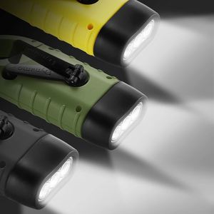 Hand Crank Solar Dynamo Flashlight Rechargeable Emergency <b>LED</b> <b>Mini</b> Keychain Snap Clip Backpack Flashlight Outdoor Camping - Product Image 6