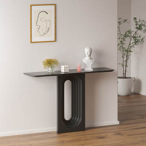 Nordic Modern Ultra-<b>Narrow</b> Solid Wood <b>Console</b> <b>Table</b> Rustic Antique Entrance <b>Table</b> for Small Spaces Bedrooms Hotels Storage - Product Image 3