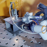 Robot collaboratif portable pour la découpe et le soudage au laser de fibres, avec moteur 1500W, refroidissement par air, construction en aluminium