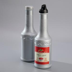 Cấp thực phẩm 1000ml HDPE ép chai nước trái cây kích thước lớn nước sốt <span class=keywords><strong>container</strong></span> với vít Tops có thể tái chế chai nước sốt - Product Image 1