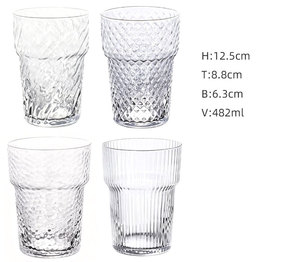 Vaso <span class=keywords><strong>de</strong></span> Agua <span class=keywords><strong>de</strong></span> Vidrio Transparente con Diseño Europeo Moderno, Personalizable con Logotipo Decorativo - Product Image 6