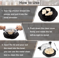 Alat Pencacah Ayam Heavy Duty, Mesin Pencacah Daging Putar dengan Gagang Ergonomis untuk Dapur, Ayam, Babi, Sapi