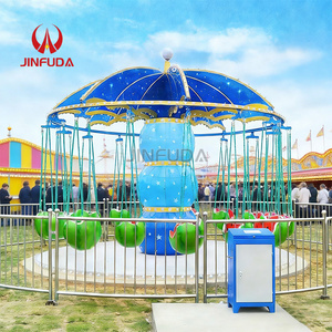 Salıncaklı Uçan Sandalye Lunapark Eğlence Araçları Atlıkarınca Atları Metal ve Fiberglas 500KG'dan Fazla Kapasiteli 16 Kişilik Satılık - Product Image 2