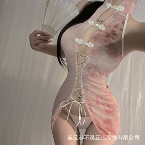 Lingerie for a seductive, alluring night, cheongsam, sexy and sensual clothing, a restrained and alluring uniform, nightgown - Product Image 4
