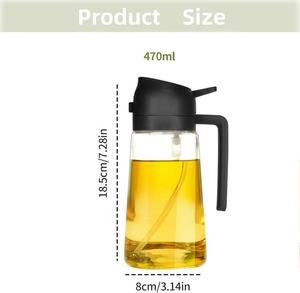 Hot Sale Private Label Multifunction Glass <strong>Mister</strong> 2 in 1 Olive Oil Dispenser and Oil Sprayer for Kitchen Cooking - Product Image 4