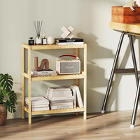 Bamboe badkamerplank, opbergplank, multifunctionele houder voor badkamer, keuken, woonkamer, planten- en bloemenstandaard