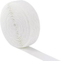 Bande élastique antidérapante en silicone ondulée de 1-1/8 pouce de large pour la couture de vêtements et la fabrication de perruques (vente en gros)