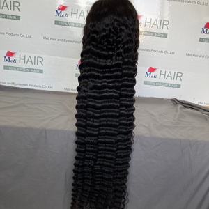 Perruques frontales en cheveux brésiliens longs de 40 pouces, ondulés et bouclés, 100 % cheveux humains Remy pour perruque complète en dentelle - Product Image 3