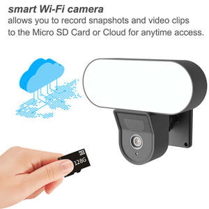 1080P 3MP gizli Wifi projektör su geçirmez kamera LED aydınlatma Spot işık PIR kamera ile iki yönlü ses konuşma - Product Image 4