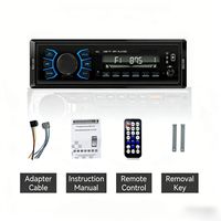 Autoradio de voiture 1DIN intégré avec lecteur de carte USB, son sans perte, transmetteur FM, Bluetooth 5.0, prise en charge WAV pour lecteur MP3, garantie 1 an