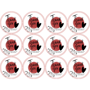 120 unids/lote gracias con pegatina de sellado de corazón <span class=keywords><strong>para</strong></span> decoración de regalo DIY embalaje <span class=keywords><strong>para</strong></span> hornear pegatinas de decoración de vidrio etiqueta personalizada - Product Image 3