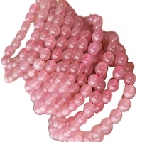 Madagascar Rose Quartz ronde perles bracelet bijoux
