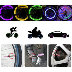 Lumières LED étanches pour roues de vélo, 5 couleurs clignotantes, pour voiture, vélo, moto - Product Image 3