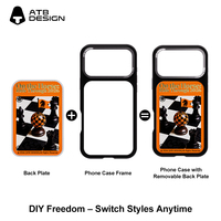 Coque de téléphone personnalisée ATB en TPU et PC avec impression photo – Créez votre design, étui artistique personnalisé pour iPhone 17 – Coque magnétique
