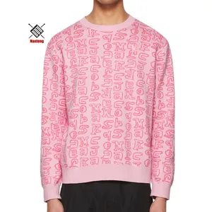 Nanteng Custom Wholesale Long Sleeves Pullover Jacquard Original Cotton Unisex Knit Mens Sweater