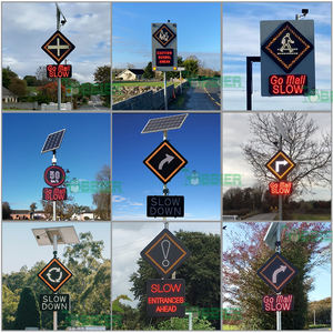 Panneau de signalisation routière pliable flexible de haute qualité alimenté par énergie solaire 8w LED radar limite de vitesse 50 <span class=keywords><strong>km</strong></span>/h - Product Image 6