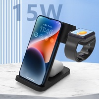 Station de charge sans fil 3-en-1 WL146 de marque LP, 15W, magnétique, idéale pour les voyages, support de charge de bureau élégant pour téléphone, montre et écouteurs