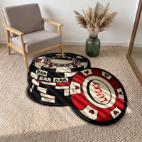 Tapis d'anime rétro en forme irrégulière, moelleux et épais, avec votre logo, pour la décoration de la maison
