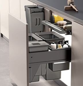 <span class=keywords><strong>Poubelle</strong></span> de cuisine coulissante en plastique pour <span class=keywords><strong>tiroir</strong></span> de placard, <span class=keywords><strong>poubelle</strong></span> de tri sélectif escamotable - Product Image 4