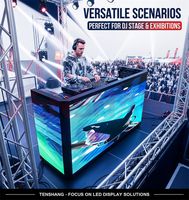 Mur vidéo LED portable incurvé P2 pour stand de DJ, façade de magasin, club, exposition