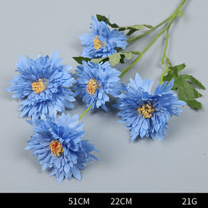 Fleurs artificielles en gros : Lotus et Gypsophile bleu-marron réalistes pour mariage, Pâques, décoration intérieure, fêtes, Noël et rentrée scolaire - Product Image 2