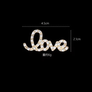 Tiras de Letras Metálicas en Inglés Multicolores, Accesorios para el Cabello a la Moda, Decoración para Carcasas de Teléfono, 35*14MM - Product Image 1