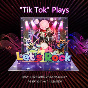 Âm nhạc thẻ sinh nhật Quà Tặng mèo 3D Pop Up cho phép của Rock Party rock and roll thẻ sinh nhật với âm nhạc sinh nhật trang trí - Product Image 2