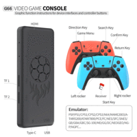 Console de jeu portable rétro G66 Arcade, manette sans fil 2,4 GHz, stick de jeu 4K sans fil, 10001-15000 jeux intégrés X2 64 Go