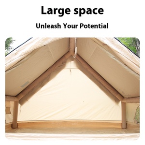 <span class=keywords><strong>Tente</strong></span> <span class=keywords><strong>gonflable</strong></span> de camping en plein air 6.3 couleurs avec auvent, coupe-vent, résistante à l'eau, portable, adaptée à la nuit en famille - Product Image 4
