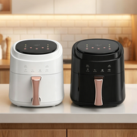 Friteuse à air numérique de luxe blanche 6L avec écran tactile multifonctionnelle sans huile