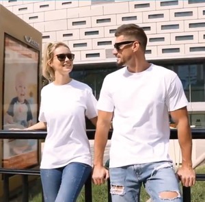 Camiseta de Punto para Hombre Evertop, Diseño OEM, Impresión DTG, Talla Grande, Extra Grande, Holgada, Lisa, Camisa <span class=keywords><strong>Blanca</strong></span> - Product Image 2