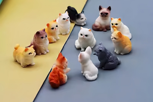 Figurine de chat mignon, décoration de paysage miniature, accessoire pour maison de poupée, mini ornement pour voiture et bureau - Product Image 3