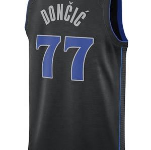 Prêt à expédier Luka <span class=keywords><strong>Doncic</strong></span> noir 2023/24 City Edition maillot de basket-ball cousu de meilleure qualité - Product Image 1