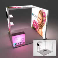 Stand d'exposition modulaire en aluminium pour salon professionnel, 10x10 pieds, portable, rectangulaire, modèle TL321, sublimation par transfert thermique