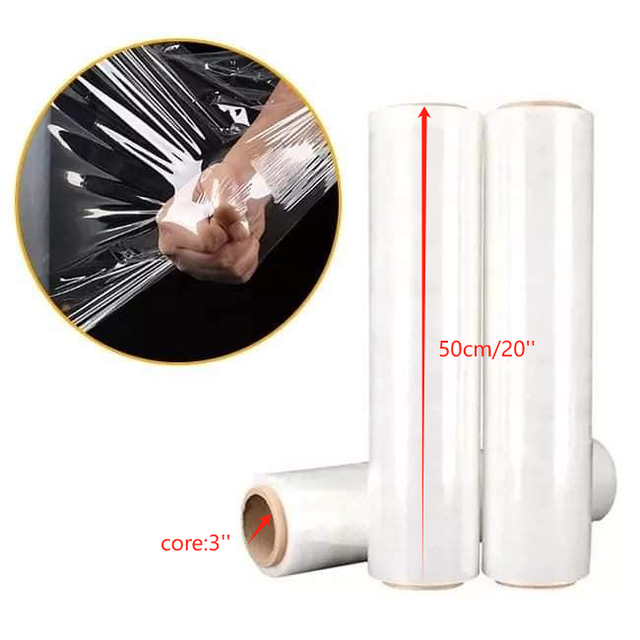 18 Inch X 5000 Foot 15u Stretch Film Roll Packaging Plastic Film